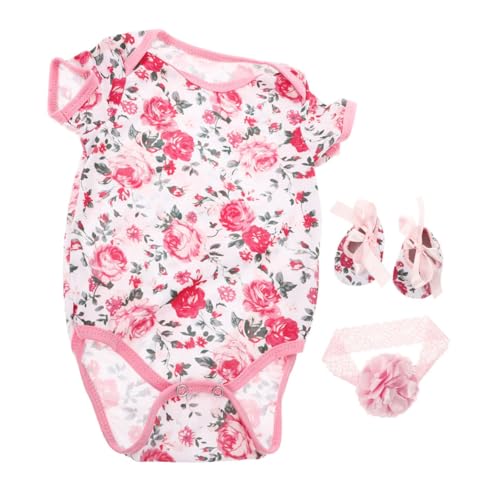 SKISUNO 1 Set Babypuppenkleidung Set Mit Schuhen Und Blumenstirnband Wiedergeborene Puppen -Outfit von SKISUNO