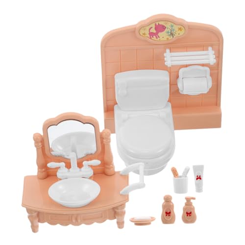 SKISUNO 1 Set Dollhouse Miniaturmöbel Set Für Badezimmer Mini Duschzimmer Models Dollhouse Möbel Realistische Puppenhaus Badezimmer Kommode von SKISUNO