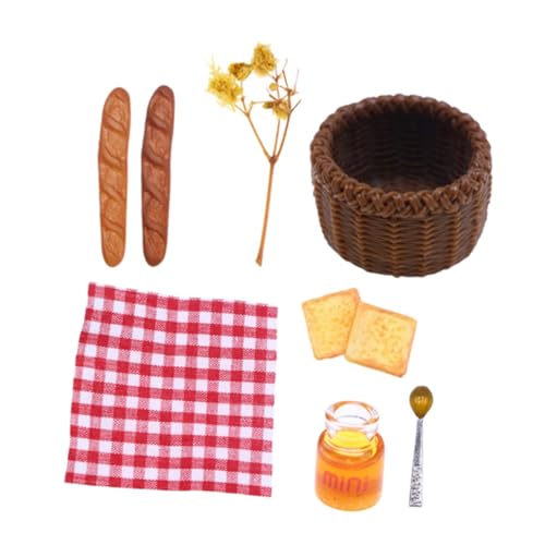 SKISUNO Miniatur-brotkorb-Set Für Puppenhäuser Simuliertes Brotkorb Mini-hausdekoration Modell Spielzeug Puppenhauszubehör von SKISUNO
