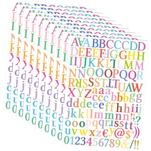 SKISUNO 10 Blatt wasserdichte Alphabet Aufkleber Selbstklebende und Vinyl Sticker für DIY Dekoration Scrapbooking Hausnummern Teilig Designs für Kreative Projekte SKISUNO 10 Blatt wasserdichte Alphabet Aufkleber Selbstklebende und Vinyl Sticker für DIY Dekoration Scrapbooking Hausnummern Teilig Designs für Kreative Projekte von SKISUNO