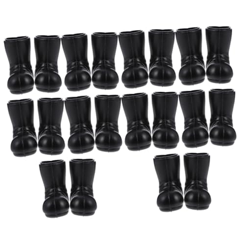 SKISUNO 10 Paare Mini Weihnachtsstiefel Dekorationen Miniatur Schuhe für Puppenhaus Santa Claus Figuren Weihnachtsdeko für Kinderzimmer und Miniaturlandschaften von SKISUNO