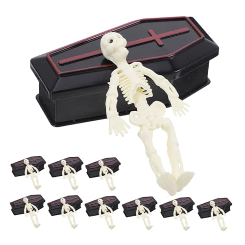 SKISUNO 10 Sets Halloween Mini-sargboxen: Mit -Dekoration – Plastik- -leckerli-Boxen, Streich-Requisiten Für Party-Halloween- von SKISUNO