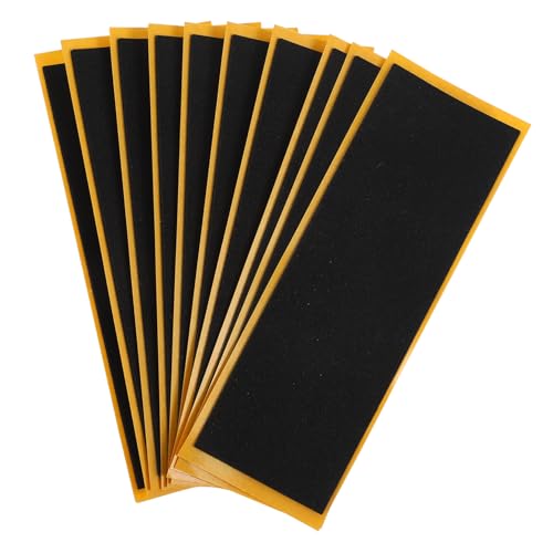SKISUNO 10 Stück Finger Skateboard Rutsch Sticker Teiliges Mini Skateboard Zubehör für rutschfeste Zuschneidbare Aufkleber mit Guter Haftung und Dämpfung Einfache Anwendung von SKISUNO