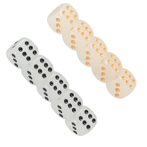 SKISUNO 10 Stück Glow in The Dark Würfelset Luminous Dice für Partys Brettspiele und Outdoor Veranstaltungen Partygeschenk Verschönerung Ihrer Spieleabende SKISUNO 10 Stück Glow in The Dark Würfelset Luminous Dice für Partys Brettspiele und Outdoor Veranstaltungen Partygeschenk Verschönerung Ihrer Spieleabende von SKISUNO