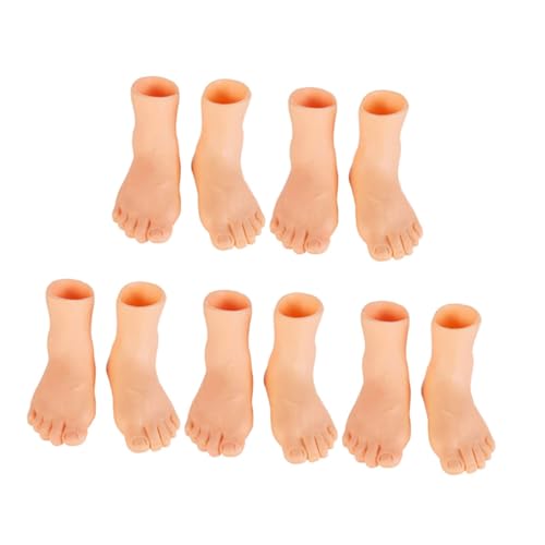 SKISUNO 10 Stücke Mini Links Rechts Fuß Puppet Spielzeug Vinyl Katze Spielzeit Requisiten Für Puppet Show Zubehör von SKISUNO