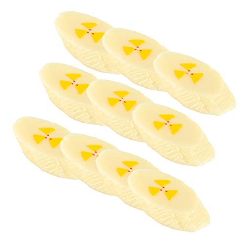 SKISUNO 10 Stück Simulierte Banane Simulationsfrucht Simulation Einer Bananenscheibe Gefälscht Naturgetreue Zierfrüchte Obst Küchentisch Mittelstücke Künstliche Bananenscheiben PVC SKISUNO 10 Stück Simulierte Banane Simulationsfrucht Simulation Einer Bananenscheibe Gefälscht Naturgetreue Zierfrüchte Obst Küchentisch Mittelstücke Künstliche Bananenscheiben PVC von SKISUNO