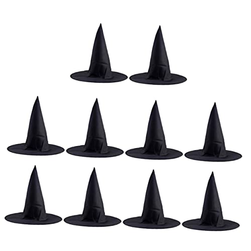 SKISUNO 10 Stück Teiliges Halloween Hexenhüte Schwarz Elegant Party Cosplay Hut Dekoration Vielseitig Einsetzbar für Kostümfoto Requisiten Gartenflur Bühne SKISUNO 10 Stück Teiliges Halloween Hexenhüte Schwarz Elegant Party Cosplay Hut Dekoration Vielseitig Einsetzbar für Kostümfoto Requisiten Gartenflur Bühne von SKISUNO