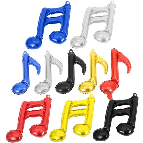 SKISUNO 10 Stück Teiliges Musiknoten Aluminiumfolie Ballon Glänzende Musik Party Deko Robust und Einfach Aufblasbar Geeignet für Geburtstagsfeiern Babypartys und Hochzeiten Bunte Noten in SKISUNO 10 Stück Teiliges Musiknoten Aluminiumfolie Ballon Glänzende Musik Party Deko Robust und Einfach Aufblasbar Geeignet für Geburtstagsfeiern Babypartys und Hochzeiten Bunte Noten in von SKISUNO
