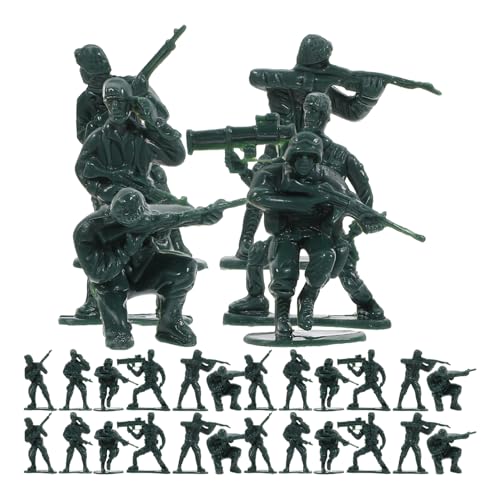 SKISUNO 100 Stück Soldatenfiguren Figuren für Rollenspiele Große Grüne Soldaten für Erwachsene für Sandkasten und Szenenmodellierung SKISUNO 100 Stück Soldatenfiguren Figuren für Rollenspiele Große Grüne Soldaten für Erwachsene für Sandkasten und Szenenmodellierung von SKISUNO