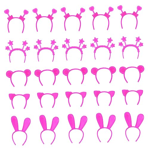 SKISUNO 100St Mini-Sonnenbrille Mini-Dekor Spielzeuge Haargummi Stirnband Tiara Mikro-Landschaftsdekoration Mini-Puppen-Kopfschmuck Miniatur Baby Hut Requisiten Kopfbedeckung Plastik rot von SKISUNO