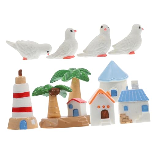 SKISUNO 10Stücke Hausornament Strandstil Dekoration für DIY Mikrolandschaften Lebensechte Miniaturen für Puppenhaus und Garten Hochwertige Accessoires für Kreative SKISUNO 10Stücke Hausornament Strandstil Dekoration für DIY Mikrolandschaften Lebensechte Miniaturen für Puppenhaus und Garten Hochwertige Accessoires für Kreative von SKISUNO