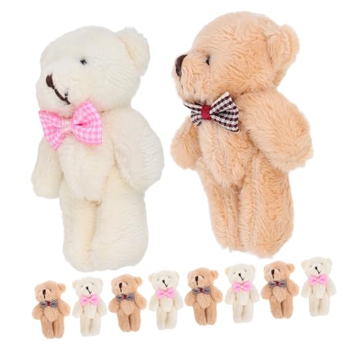 SKISUNO 10Stücke Mini Plüschbären Kleine Bärenpuppen mit Fliege Dekorative Puppenanhänger für Schlüsselanhänger oder Deko Süße Ausgestopfte Bärfiguren SKISUNO 10Stücke Mini Plüschbären Kleine Bärenpuppen mit Fliege Dekorative Puppenanhänger für Schlüsselanhänger oder Deko Süße Ausgestopfte Bärfiguren von SKISUNO