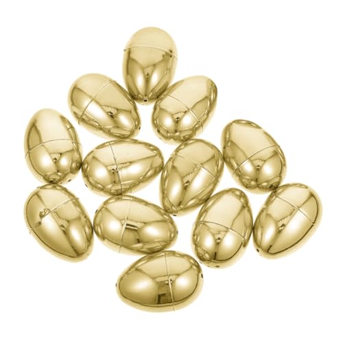 SKISUNO 12 Große Goldene Ostereier Befüllbare Plastikeier Zu Öffnendes Design Für Osterparty-dekorationen SKISUNO 12 Große Goldene Ostereier Befüllbare Plastikeier Zu Öffnendes Design Für Osterparty-dekorationen von SKISUNO