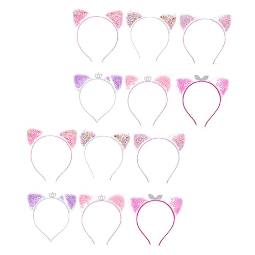 SKISUNO 12 Stück Teiliges Katzenohren Haarreif Set Leichter Bequemer Katzenohren Kopfband für Geburtstagsfeiern Cosplay Themenpartys und Festliche Anlässe SKISUNO 12 Stück Teiliges Katzenohren Haarreif Set Leichter Bequemer Katzenohren Kopfband für Geburtstagsfeiern Cosplay Themenpartys und Festliche Anlässe von SKISUNO