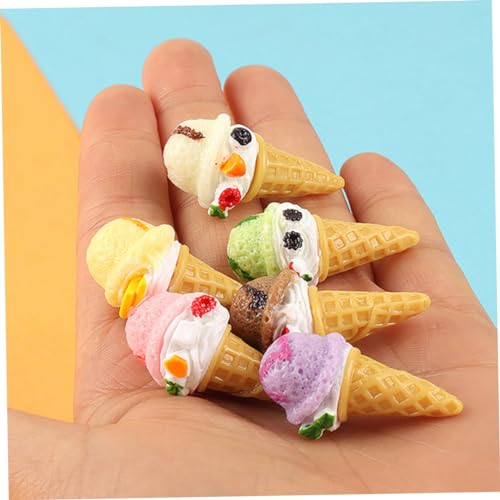 SKISUNO 12 Stück Teiliges Realistische Mini Eiscreme Modelle für DIY Deko und Fotorequisiten Lebensechte Eiscreme Spielzeuge für Miniatur Szenen und Rollenspiele von SKISUNO
