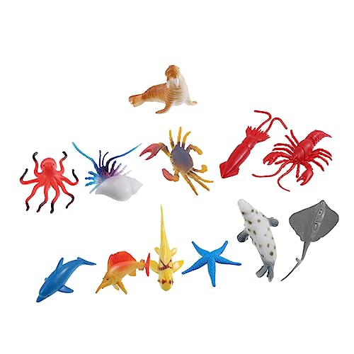 SKISUNO 12 Stück Tierschmuck Meerestierornament Kinderspielzeug Kreatives Tiermodell Spielzeug von SKISUNO