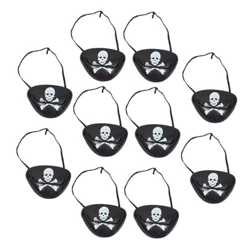 SKISUNO 12Stücke Piraten Augenmasken für Halloween Atmungsaktive Augenabdeckungen für Erwachsene Requisiten für Piraten Cosplay und Mottopartys von SKISUNO