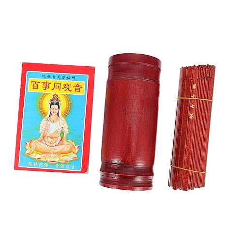 SKISUNO 1Satz Buddhistische Wahrsagungssticks Einzigartiges Wahrsage Für Zuhause Und Anleitung Für Tempel Und Freizeitbeschäftigung Tiefrote Farbe von SKISUNO