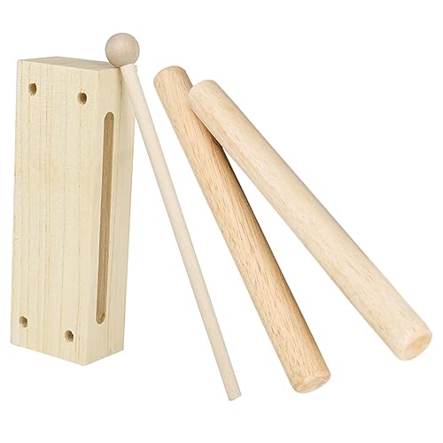 SKISUNO 1Satz Holz Rhythmusblock Schlaginstrument mit Schlägel und Trommelstöcken Einfach zu Bedienen Tragbares Musikspielzeug aus Langlebigem Buchenholz für Erwachsene SKISUNO 1Satz Holz Rhythmusblock Schlaginstrument mit Schlägel und Trommelstöcken Einfach zu Bedienen Tragbares Musikspielzeug aus Langlebigem Buchenholz für Erwachsene von SKISUNO