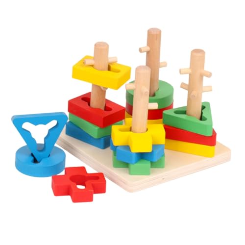 SKISUNO 1Satz Holzspielzeug für Kleinkinder Geometrische Formen Sortier und Stapelspiele aus Massivem Holz für Jahre Fördert Motorische Fähigkeiten und Farben Sowie Formenerkennung SKISUNO 1Satz Holzspielzeug für Kleinkinder Geometrische Formen Sortier und Stapelspiele aus Massivem Holz für Jahre Fördert Motorische Fähigkeiten und Farben Sowie Formenerkennung von SKISUNO