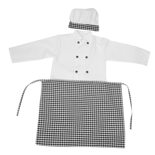 SKISUNO Kochuniform Für Kinder Bäckermütze Mit Schürze Rollenspielkostüm Für Jungen Und Mädchen Praktisches Kochzubehör SKISUNO Kochuniform Für Kinder Bäckermütze Mit Schürze Rollenspielkostüm Für Jungen Und Mädchen Praktisches Kochzubehör von SKISUNO