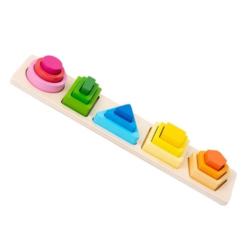 SKISUNO 1Satz Kognitives Holzspielzeug für Kleinkinder Geometrische Formsortierung und Stapelturm Lernspielzeug für Feinmotorik und Kommunikation für Ab Jahr SKISUNO 1Satz Kognitives Holzspielzeug für Kleinkinder Geometrische Formsortierung und Stapelturm Lernspielzeug für Feinmotorik und Kommunikation für Ab Jahr von SKISUNO
