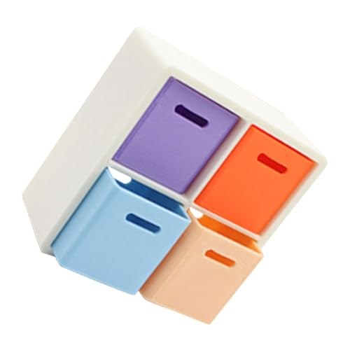 SKISUNO 1Satz Miniatur Puppenhaus Aufbewahrungsbox mit Rack für Kreative Organisation Sicheres Material DIY Design für Miniatur Puppenhaus Zubehör von SKISUNO