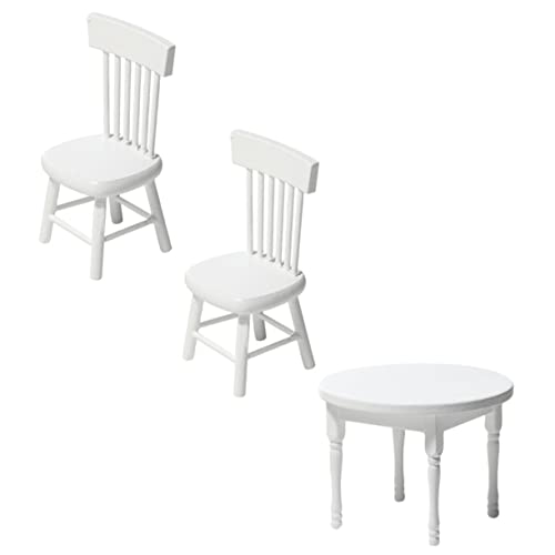 SKISUNO 1Satz Miniaturmöbel Set Weißer Rundtisch und Stühle für Puppenhaus Kinderspielzeug Perfektes Zubehör für Kreative Szenen Detaillierte Verarbeitung SKISUNO 1Satz Miniaturmöbel Set Weißer Rundtisch und Stühle für Puppenhaus Kinderspielzeug Perfektes Zubehör für Kreative Szenen Detaillierte Verarbeitung von SKISUNO