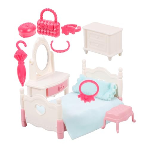 SKISUNO 1Satz Miniaturmöbel für Puppenhaus Schlafzimmer Möbel Modell DIY Dekoration für Szenen Stabiles und Langlebiges Material für Kreative Rollenspiele von SKISUNO