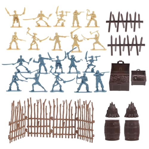 SKISUNO 1Satz Piraten Spielzeugset Für Teiliges Set Mit Mini Piratenfiguren Und Zubehör Sicher Und Leicht Für Rollenspiele Und Halloween Unterhaltsame von SKISUNO