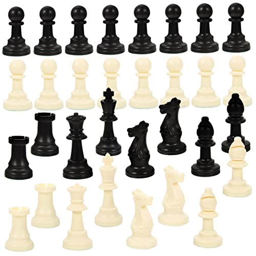 SKISUNO 1Satz Plastikschachstücke Ersatzfiguren für Schachspiel Retro Design Kompakte für Mathematikunterricht und Kreative Projekte ohne Schachbrett SKISUNO 1Satz Plastikschachstücke Ersatzfiguren für Schachspiel Retro Design Kompakte für Mathematikunterricht und Kreative Projekte ohne Schachbrett von SKISUNO