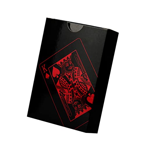 SKISUNO 1Satz Wasserdichtes PVC Spielkarten Set Kreatives Poker Tool Roter Farbgestaltung für Langlebigen Spielspaß mit Praktischer Papierbox Unterhaltung mit Freunden von SKISUNO