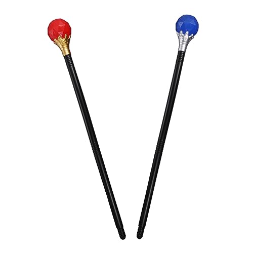 SKISUNO 2 Stück Cosplay-Stock Halloween-partygeschenk Rollenspiel König Cosplay Spazierstock Rohrstütze Für Halloweenkostüm Halloween-zuckerrohr-Requisite Rot Plastik von SKISUNO