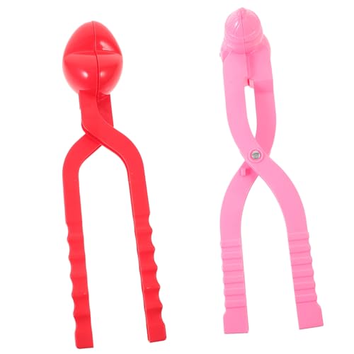 SKISUNO 2 Stück Kreative Schneeballformer Tragbare Clips für Outdoor für Schneeballschlachten und Winterliche Aktivitäten Zufälligen Farben Herz Schneemann Zufällige Farbe Zufällige Farbe von SKISUNO