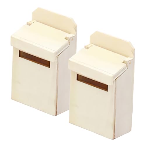 SKISUNO Spielhaus-briefkasten Aus Holz Miniatur-briefkasten Für Puppenhaus 2 Stück Mini-briefkästen Puppenhaus-möbel Dekoration Für Kinder von SKISUNO