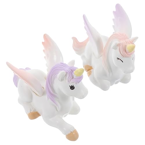 SKISUNO 2 Stück Miniatur-Harz-Einhorn-Figuren, Miniatur-Figuren, Einhorn-Dekorationen, Einhorn-kuchendekorationen SKISUNO 2 Stück Miniatur-Harz-Einhorn-Figuren, Miniatur-Figuren, Einhorn-Dekorationen, Einhorn-kuchendekorationen von SKISUNO