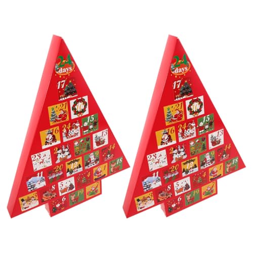 SKISUNO 2pcs Weihnachten Adventskalender Urlaub Baum Countdown-kalender für Robustes Papiermaterial SKISUNO 2pcs Weihnachten Adventskalender Urlaub Baum Countdown-kalender für Robustes Papiermaterial von SKISUNO