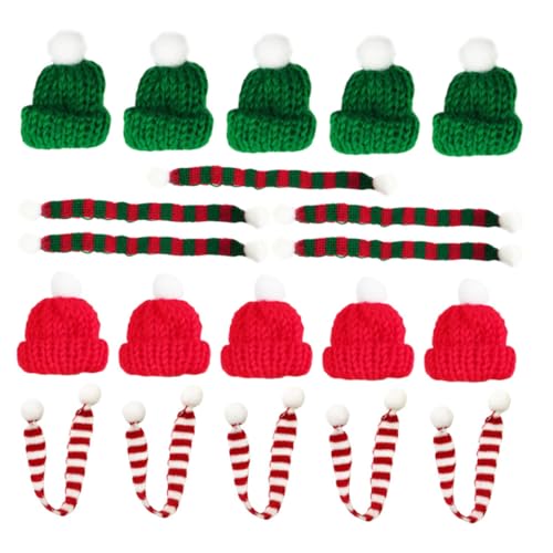 SKISUNO 20 Stück Teiliges Mini Weihnachtsmützen und Schals Handgestrickt Rote und Grüne Cup Cover Flaschen Deko Klassische Weihnachtsfarben Langlebig Partydekoration für Xmas Fest SKISUNO 20 Stück Teiliges Mini Weihnachtsmützen und Schals Handgestrickt Rote und Grüne Cup Cover Flaschen Deko Klassische Weihnachtsfarben Langlebig Partydekoration für Xmas Fest von SKISUNO