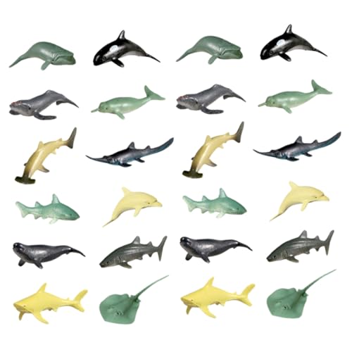 SKISUNO 24 Stück Teiliges Tierfiguren aus Stabilem PVC Realistische Miniatur Fische für Aquarium deko und Pädagogische Zwecke zum Basteln Anschauliches Lernmodell von SKISUNO