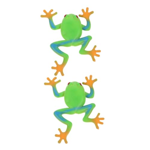 SKISUNO 2St Stressabbau-Froschspielzeug Lustige Spielzeuge mit Regenwaldcharakteren Frosch-Dinosaurier-Figuren Zappelspielzeug Quetschspielzeug für Party Karikatur unruhig von SKISUNO