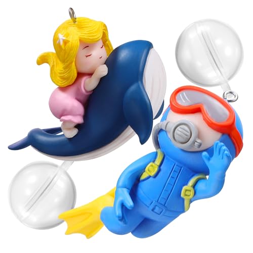 SKISUNO 2Stücke Aquarium Dekorationen Schwimmende Taucher Ornamente Für Fisch Tank Deko Figuren Für Unterwasserlandschaften Farbenfrohe Aquarienaccessoires SKISUNO 2Stücke Aquarium Dekorationen Schwimmende Taucher Ornamente Für Fisch Tank Deko Figuren Für Unterwasserlandschaften Farbenfrohe Aquarienaccessoires von SKISUNO