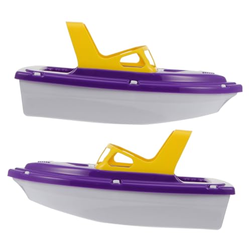 SKISUNO 2Stücke Bunte Boot Spielzeuge für Cartoon Yacht aus Kunststoff für Strand Badewanne Badespielzeug für Jungen Jahre von SKISUNO