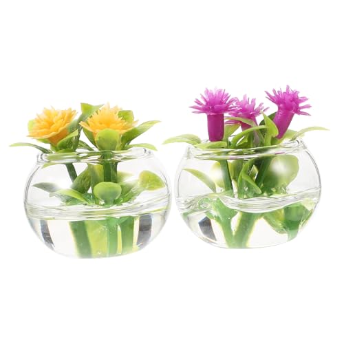 SKISUNO 2stücke Miniatur Pflanzen Für Künstliche Bonsai-Dekoration Und Accessoires Für Miniaturgärten Und -deko von SKISUNO