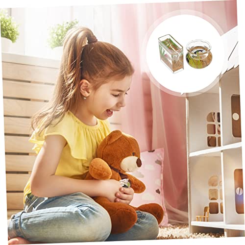 SKISUNO 2Stücke Miniatur Fischtank Dekoration Künstliche Koi Fische für Puppenhaus Aquarium Hochwertige Mini House Ornamente Farben Zufällig für Garten und Wohnaccessoires von SKISUNO