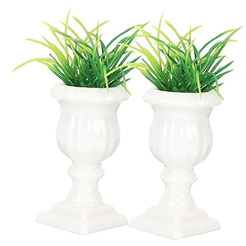 SKISUNO 2Stücke Miniatur Marmor Säulen Bonsai Töpfe Gefälschte Topfpflanzen für Puppenhaus und Terrarium Dekoration für Miniaturlandschaften und Wohnaccessoires SKISUNO 2Stücke Miniatur Marmor Säulen Bonsai Töpfe Gefälschte Topfpflanzen für Puppenhaus und Terrarium Dekoration für Miniaturlandschaften und Wohnaccessoires von SKISUNO