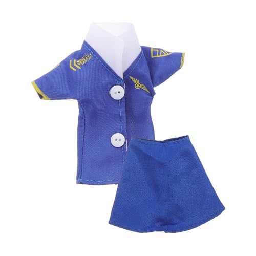SKISUNO 2pcs 30 cm Girls Doll Dress Up Clothes Fashion Flugbegleiter Uniform Und Rock Set Puppenkleidung Set Puppenzubehör Für Spielpuppenkostüme von SKISUNO