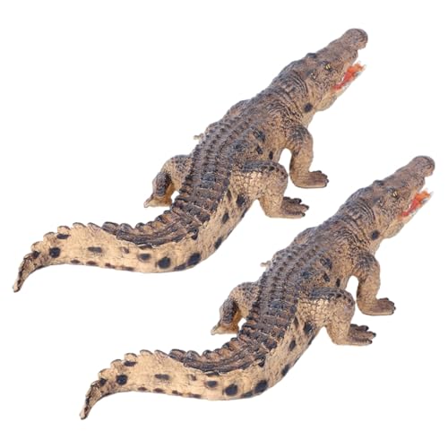 SKISUNO 2st Krokodil-modellspielzeug Lebensechtes Krokodil-Modell Krokodil Figur Spielzeug Alligatorspielzeug Partygeschenke Mit Tierfiguren Plastik Gefälschtes Tier Kind Schreibtisch von SKISUNO