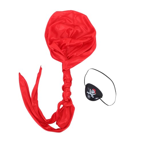 SKISUNO 3 Satz Piraten Kostüm Zubehör für Authentisches Piraten Outfit mit Hut Augenklappe und Totenkopf Bandana Farbenfrohes Rollenspiel Set für Halloween Karneval und SKISUNO 3 Satz Piraten Kostüm Zubehör für Authentisches Piraten Outfit mit Hut Augenklappe und Totenkopf Bandana Farbenfrohes Rollenspiel Set für Halloween Karneval und von SKISUNO