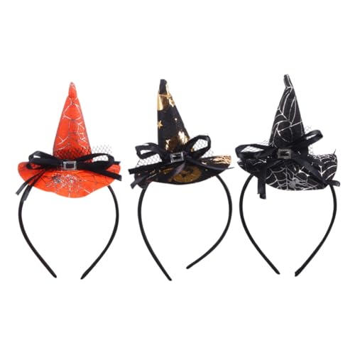 SKISUNO 3 Stück Halloween Hexenhut Haarreif für Leichtes Spinnennetz Design Komfortabel und Sicher für Party Karneval und Halloween Kostüm Zubehör SKISUNO 3 Stück Halloween Hexenhut Haarreif für Leichtes Spinnennetz Design Komfortabel und Sicher für Party Karneval und Halloween Kostüm Zubehör von SKISUNO