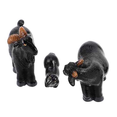 SKISUNO 3 Stück Realistische Miniatur-Schaf-lamm-Figuren, Schwarze Ziegen-Modelle, Winzige Nutztier-Ornamente, Kleine Niedliche Schaf-statuen Aus Kunstharz Für SKISUNO 3 Stück Realistische Miniatur-Schaf-lamm-Figuren, Schwarze Ziegen-Modelle, Winzige Nutztier-Ornamente, Kleine Niedliche Schaf-statuen Aus Kunstharz Für von SKISUNO
